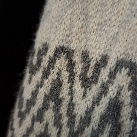 Womens Cynthia Rowley Wool Blend Cardigan Sweater Coat Black/Gray/Tan - Picture 4 of 6